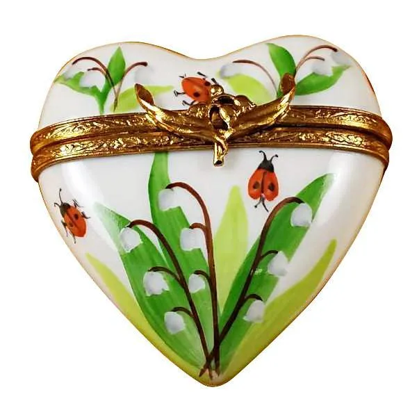 Lily Of The Valley Heart Limoges Box by Rochard™