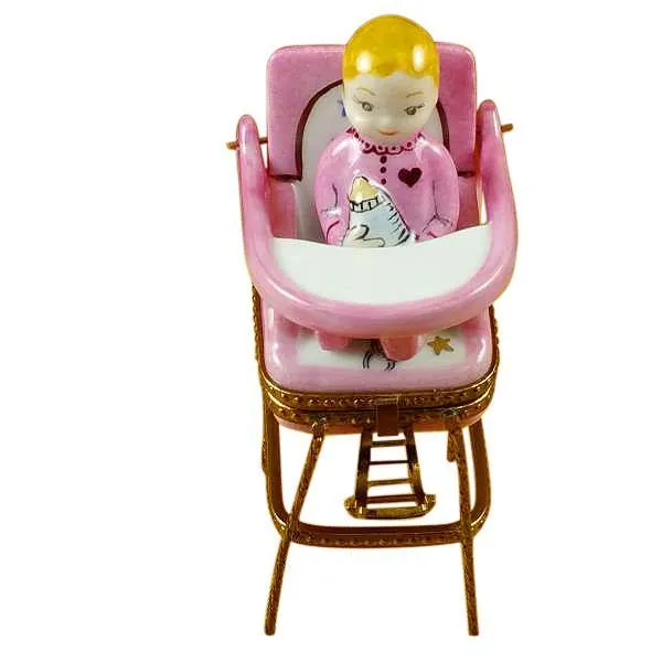 Baby High Chair - Pink Limoges Box by Rochard™