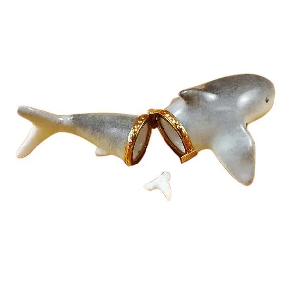 Shark W/ Removable Tooth Limoges Box by Rochard™