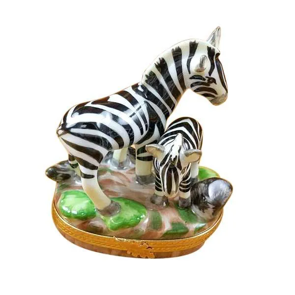 Zebra with Baby Limoges Box by Rochard™