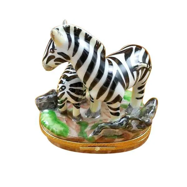 Zebra with Baby Limoges Box by Rochard™