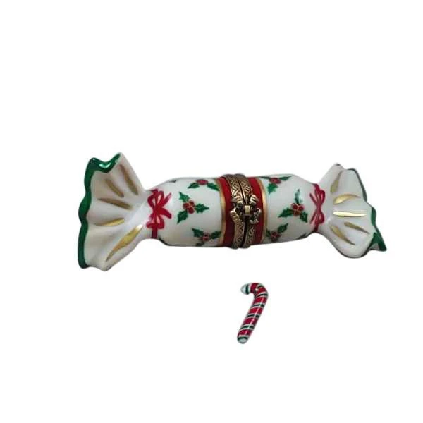 Christmas Cracker with Candy Cane Limoges Box by Rochard™