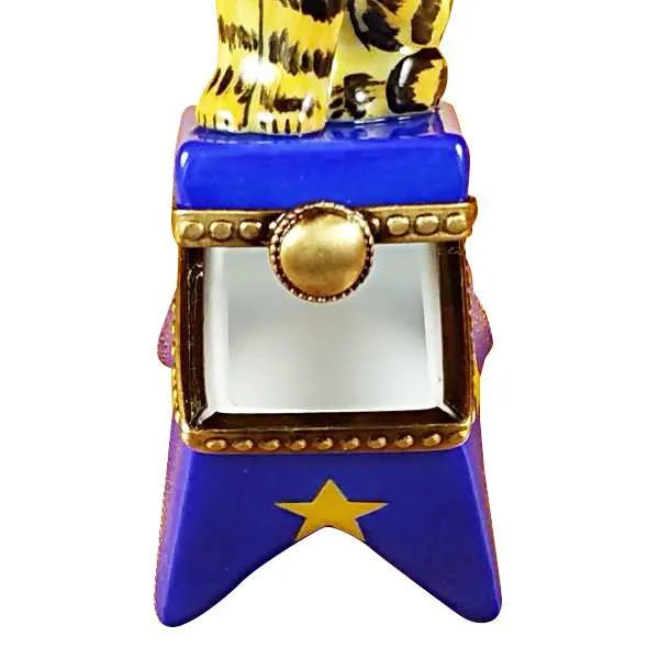 Circus Tiger On Blue Base Limoges Box by Rochard™