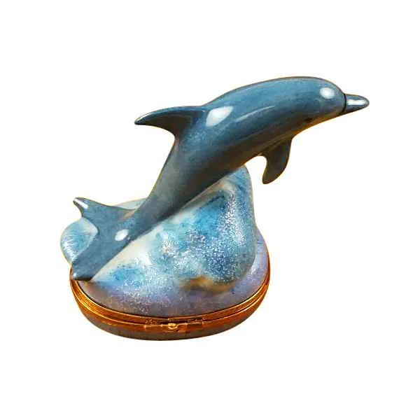 Dolphin with Baby Limoges Box by Rochard™