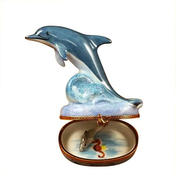 Dolphin with Baby Limoges Box by Rochard™