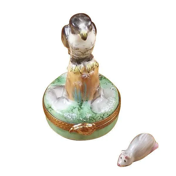 Falcon With Mouse Limoges Box by Rochard™