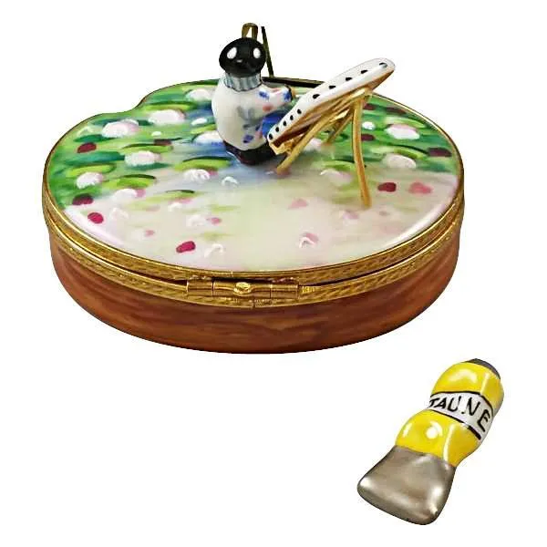 Monet Palette with Artist and Paint Limoges Box by Rochard™