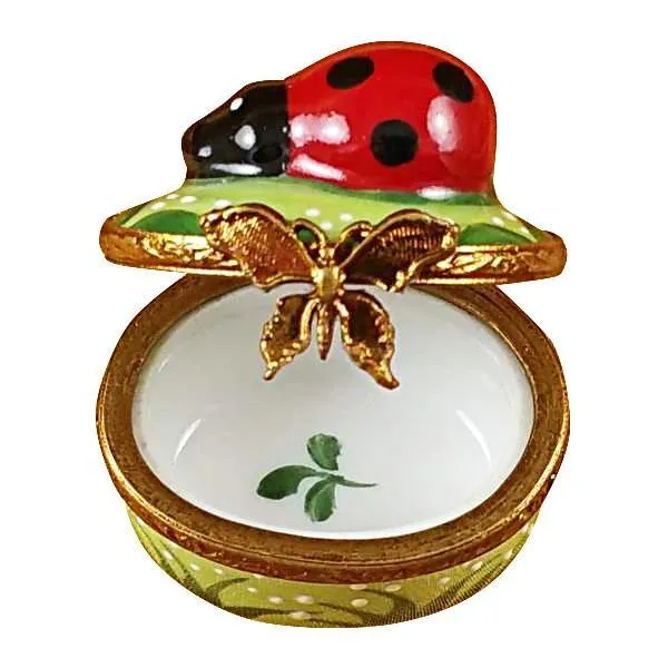 Mini Ladybug on Oval Limoges Box by Rochard™