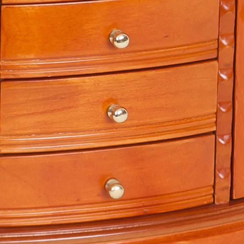 Trinity Upright Jewelry Box in Burlwood Oak