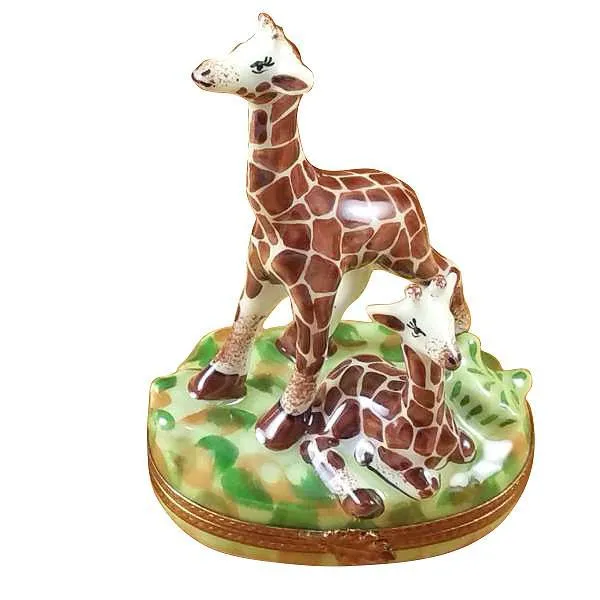 Giraffe With Baby Limoges Box by Rochard™