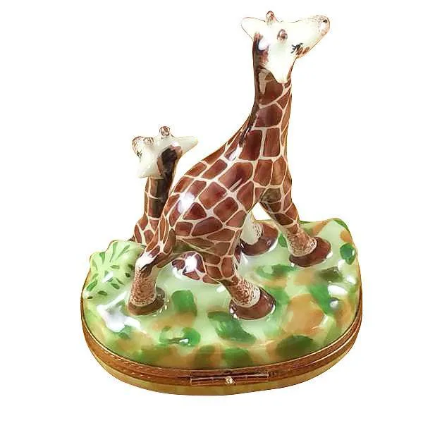Giraffe With Baby Limoges Box by Rochard™