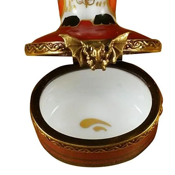 Little Indian Owl On Small Red Box Limoges Box by Rochard™