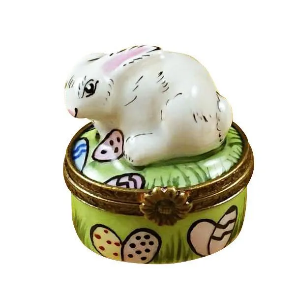 Mini Rabbit with Easter Eggs Limoges Box by Rochard™