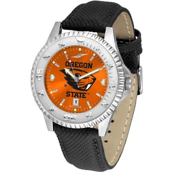 Oregon State Beavers Competitor AnoChrome - Poly/Leather Band Watch