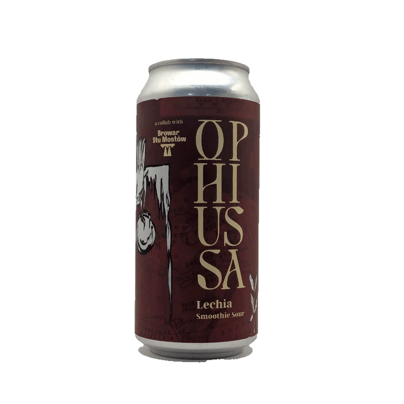Ophiussa collab' Stu Mostow - Lechia 44cl | Smoothie Sour Pêche, Mirabelle, Framboise, Cassis & Cerise