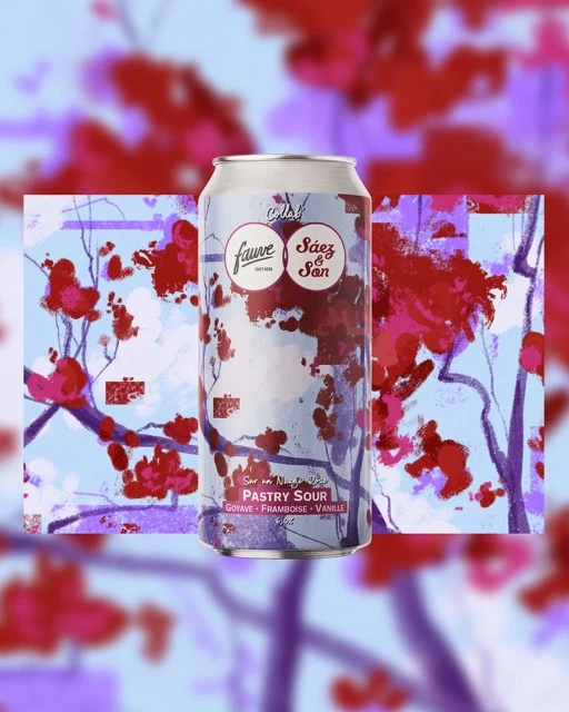 Sur un Nuage Rose - Pastry Sour - Goyave, Framboise, Vanille - 44cL