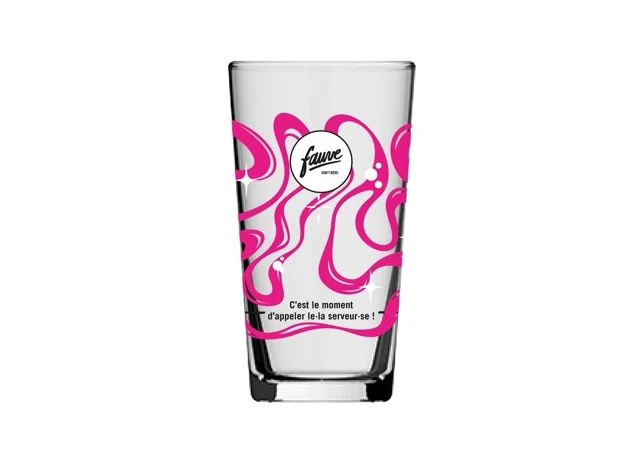 Verre Demi Conical 25cL - Version Rose