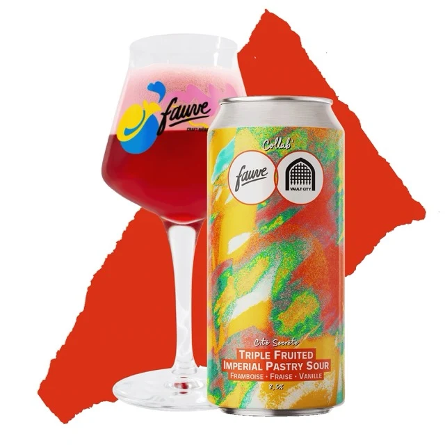 Cité Secrète - Triple Fruited Imperial Pastry Sour - Framboise, Fraise, Vanille - Collab' Vault City - 44cL