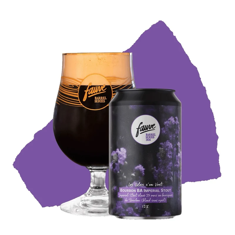 Les Lilas s'en Vont - Imperial Stout élevé 25 mois en barriques de bourbon (blend sans ajouts) - 33cL