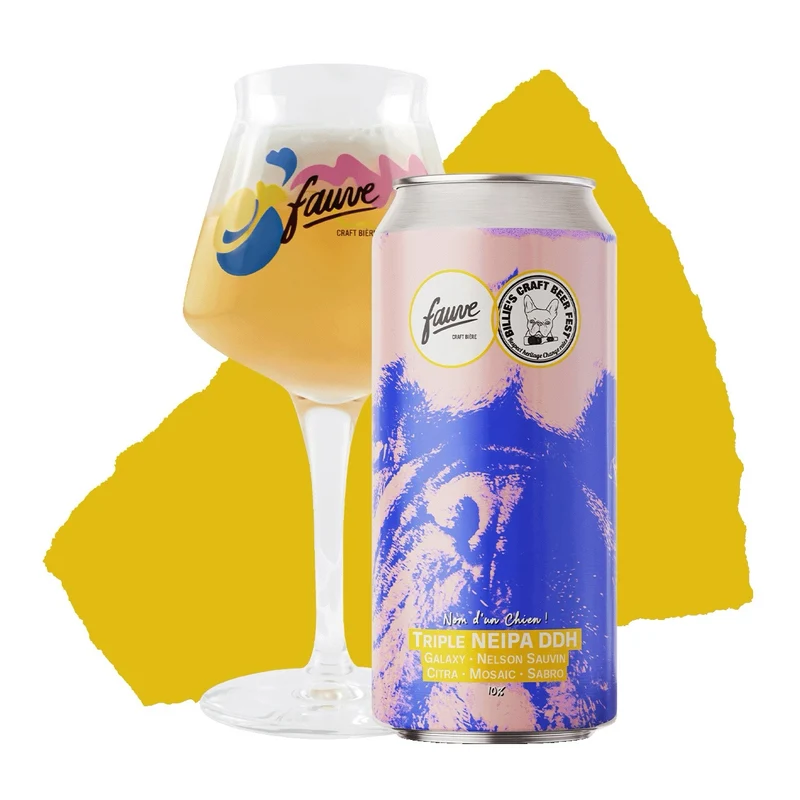 Nom d'un Chien ! - Triple NEIPA DDH - Galaxy, Nelson Sauvin, Citra, Mosaic, Sabro - Collab' Billie's Craft Beer Fest 2025 - 44cL