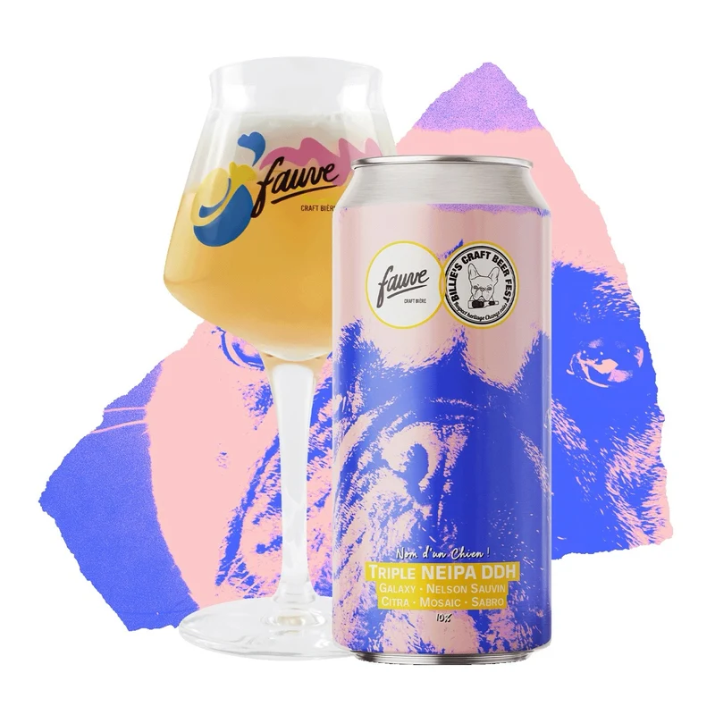 Nom d'un Chien ! - Triple NEIPA DDH - Galaxy, Nelson Sauvin, Citra, Mosaic, Sabro - Collab' Billie's Craft Beer Fest 2025 - 44cL