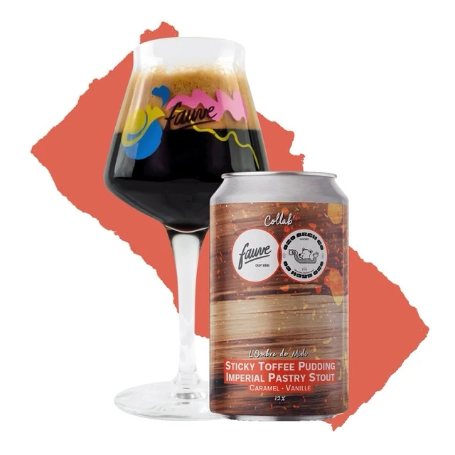 L'Ombre de Midi - Sticky Toffee Pudding Imperial Pastry Stout - Caramel, Vanille - Collab' Oso Brew Co 33cL