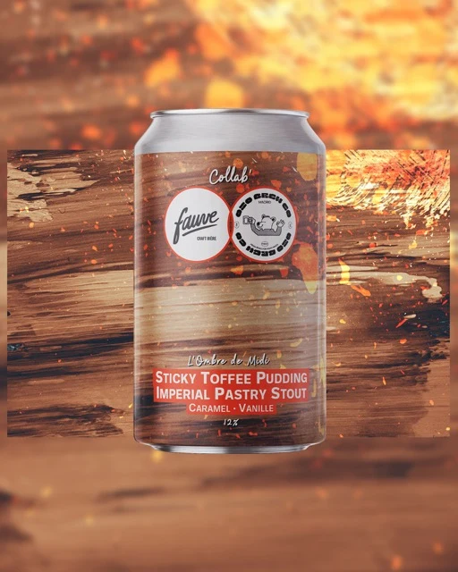 L'Ombre de Midi - Sticky Toffee Pudding Imperial Pastry Stout - Caramel, Vanille - Collab' Oso Brew Co 33cL