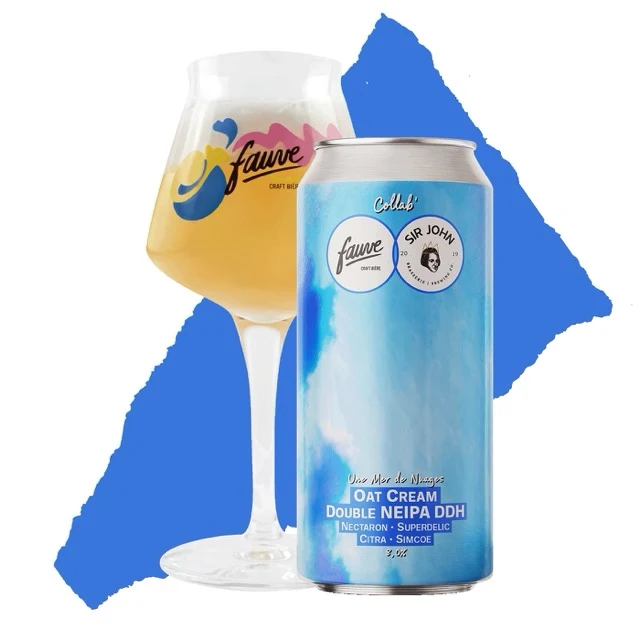 Une Mer de Nuage - Oat Cream Double NEIPA DDH Nectaron, Superdelic, Citra, Simcoe - Collab' Sir John - 44cL