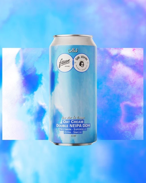 Une Mer de Nuage - Oat Cream Double NEIPA DDH Nectaron, Superdelic, Citra, Simcoe - Collab' Sir John - 44cL