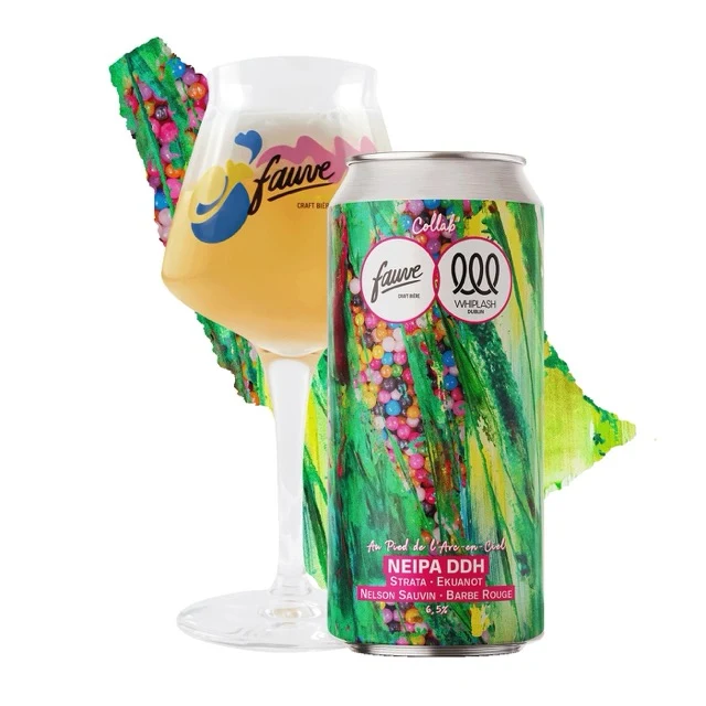 Au Pied de l'Arc-en-Ciel - NEIPA DDH Strata, Ekuanot, Nelson Sauvin, Barbe Rouge - Collab' Whiplash - 44cL