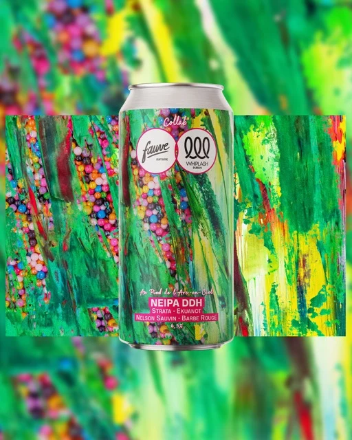 Au Pied de l'Arc-en-Ciel - NEIPA DDH Strata, Ekuanot, Nelson Sauvin, Barbe Rouge - Collab' Whiplash - 44cL