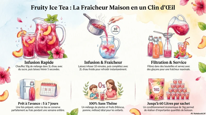 Fruity Ice Tea - Préparation pour Ice tea