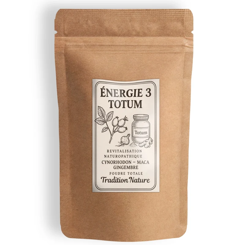 Energie Totum 3 - poudre 120 g | Cure revitalisation phyto Cynorhodon - Maca - Gingembre