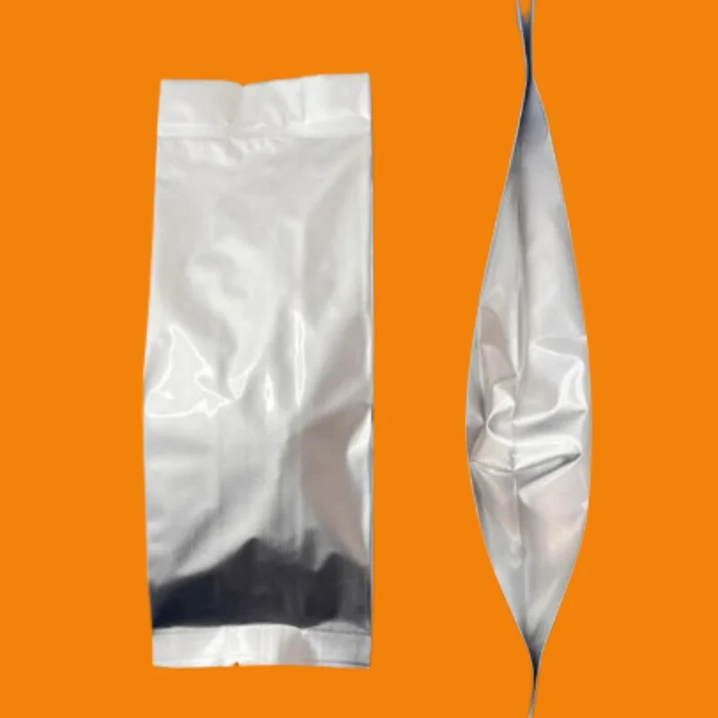 Sachets argenté à soufflets [Lot de 50] | Idéal café, thé (dim 9 cm x 25 cm x 6 cm)