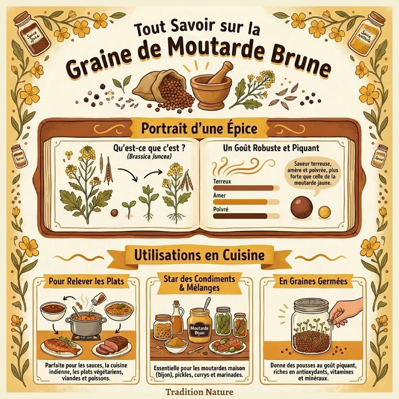 Moutarde brune - Brassica Juncea - graines entière