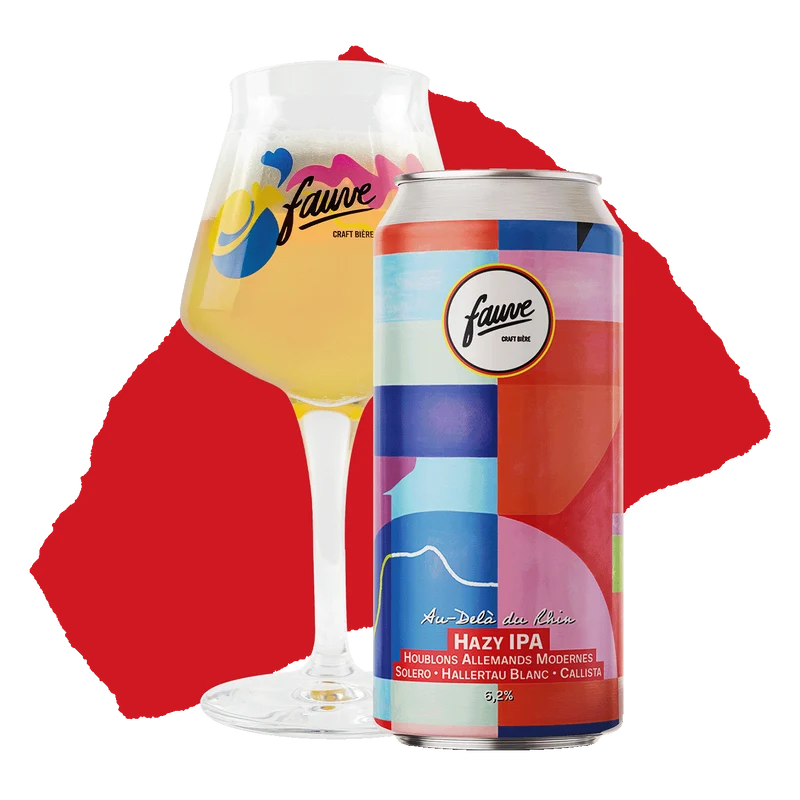 Au-delà du Rhin - Hazy IPA Houblons Allemands Modernes Solero, Hallertau Blanc, Callista - 44cL