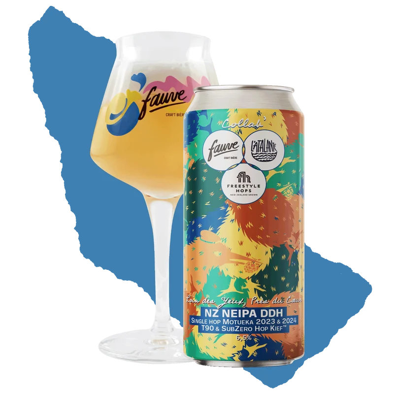 Loin des Yeux, Près du Coeur - NZ NEIPA DDH Single Hop Motueka 2023 & 2024, T90 & SubZero Hop Kief - Collab' L'Atalante x Freestyle Hops - 44cL
