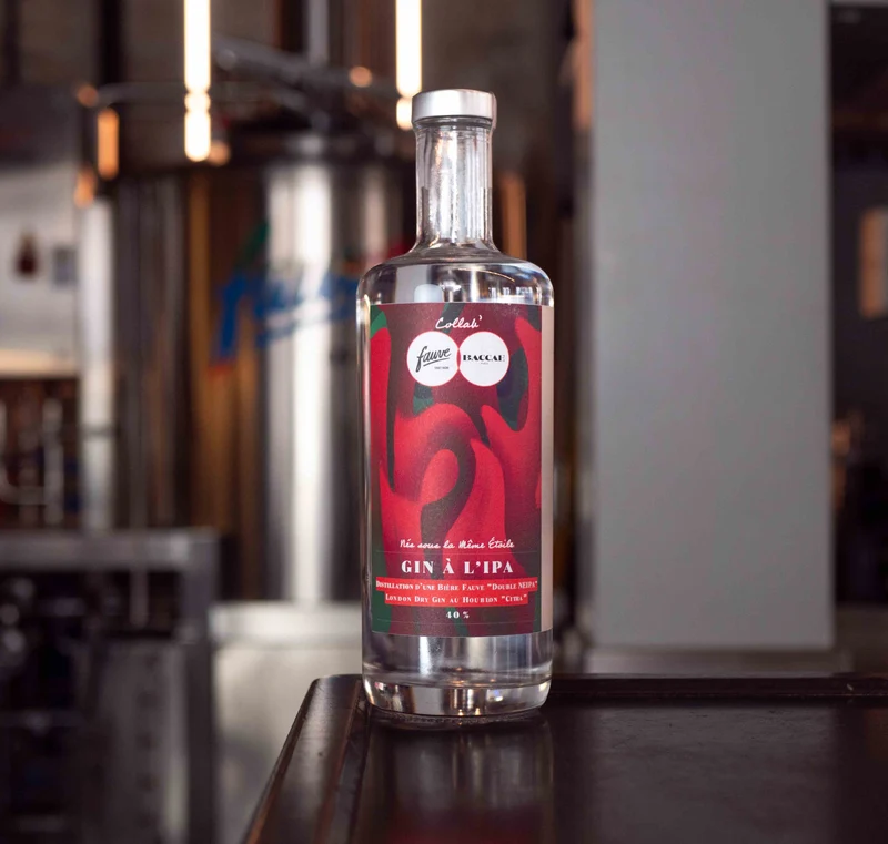Nés sous la Même Étoile - Gin à l'IPA, London Gin au houblon "Citra", distillation d’une bière Fauve “Double NEIPA” - Collab' distillerie Baccae - 70 cL