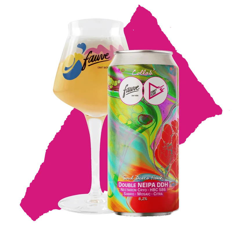 Soul Disco Funk - Double NEIPA DDH Nectaron Cryo, HBC 586, Sabro, Mosaic, Citra - Collab Funky Fluid x Fauve - 44 cL
