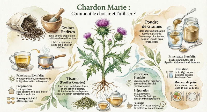 Chardon Marie poudre totale de graines