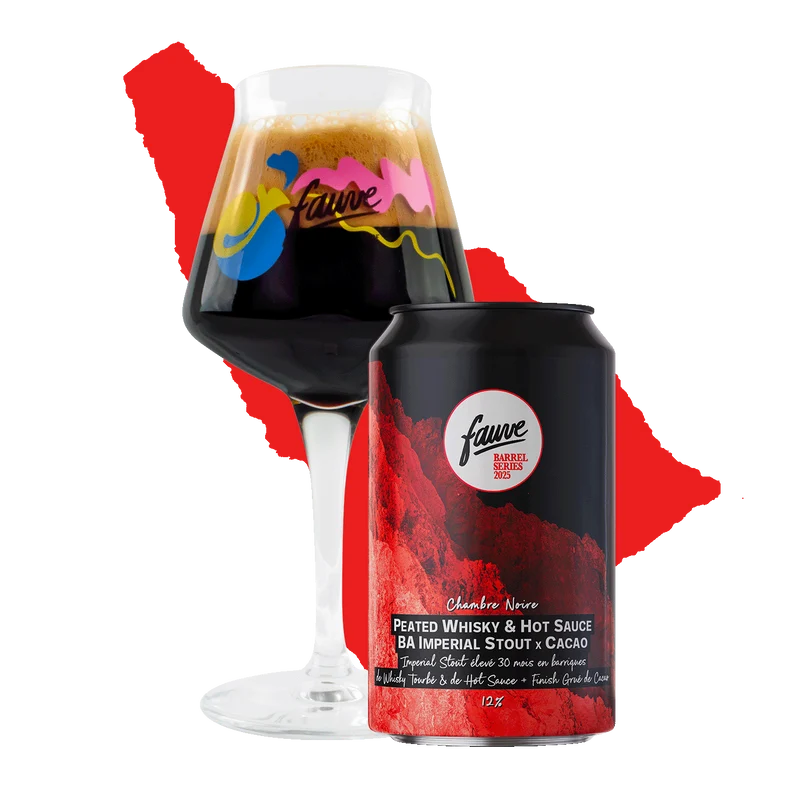 Chambre Noire - Imperial Stout élevé 30 mois en barriques de Whisky Tourbé & de Hot Sauce + Finish Grué de Cacao - 33cL