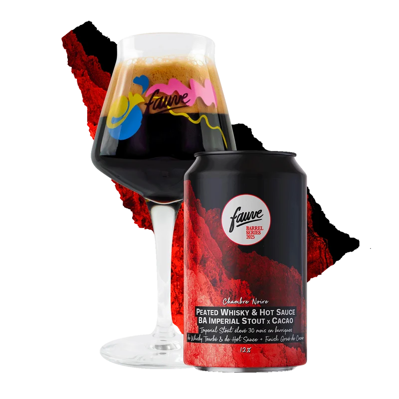 Chambre Noire - Imperial Stout élevé 30 mois en barriques de Whisky Tourbé & de Hot Sauce + Finish Grué de Cacao - 33cL
