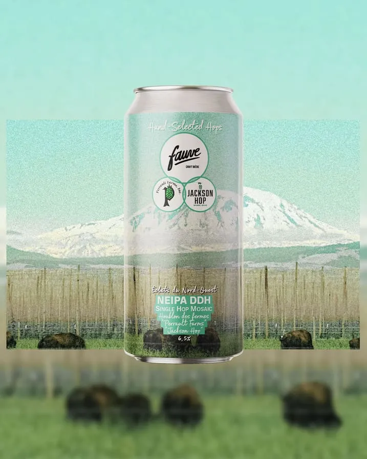 Éclats du Nord-Ouest - NEIPA DDH - Hand-Selected Single Hop Series - Mosaic - Houblon issu des fermes : Perrault Farms & Jackson Hop - 44cL