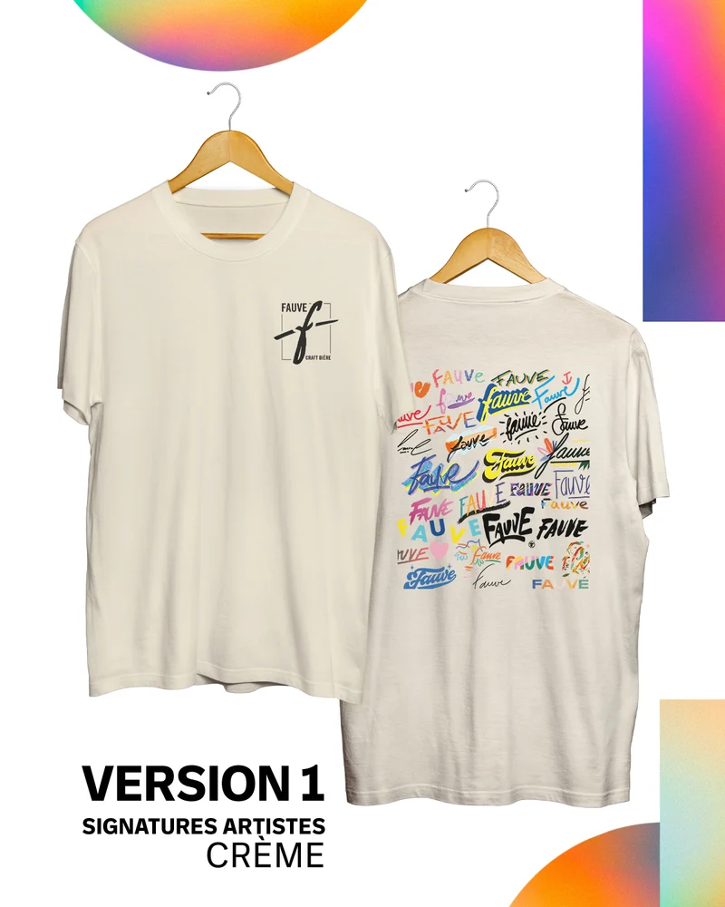 T-shirt Signature - Noir/Crème