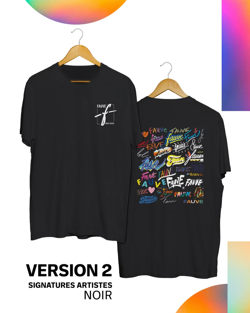 T-shirt Signature - Noir/Crème