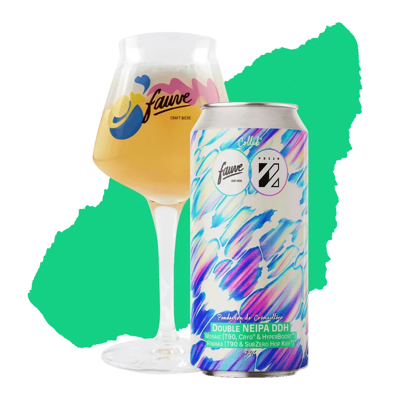 Pendaison de Crémaillère - Double NEIPA DDH - Mosaic (T90, Cryo® & Hyperboost™), Riwaka (T90 & SubZero Hop Kief®) - Collab Prizm - 44cL