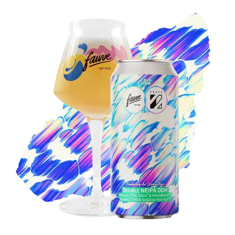 Pendaison de Crémaillère - Double NEIPA DDH - Mosaic (T90, Cryo® & Hyperboost™), Riwaka (T90 & SubZero Hop Kief®) - Collab Prizm - 44cL