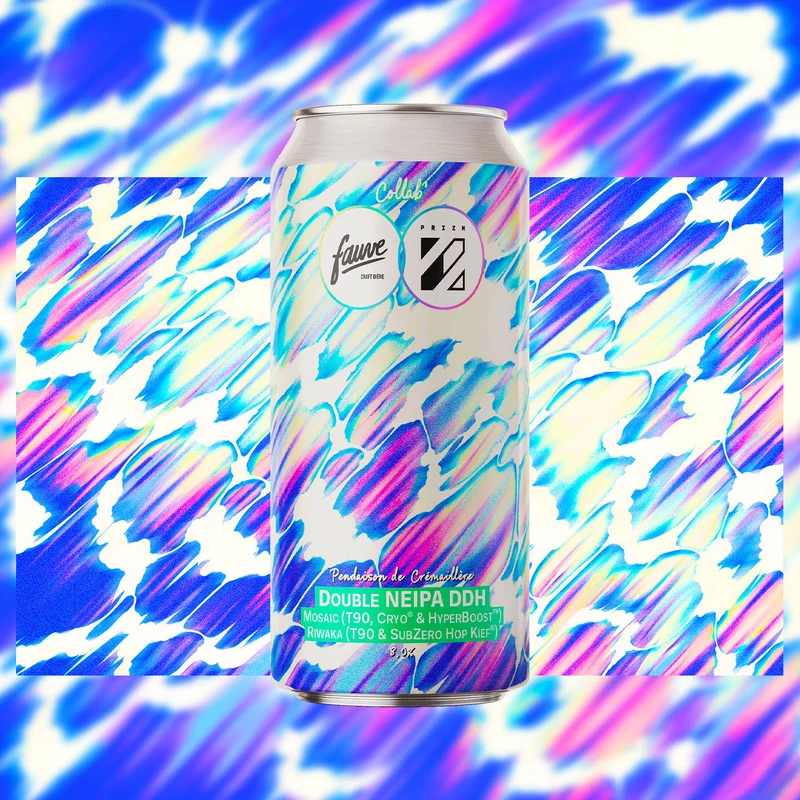 Pendaison de Crémaillère - Double NEIPA DDH - Mosaic (T90, Cryo® & Hyperboost™), Riwaka (T90 & SubZero Hop Kief®) - Collab Prizm - 44cL