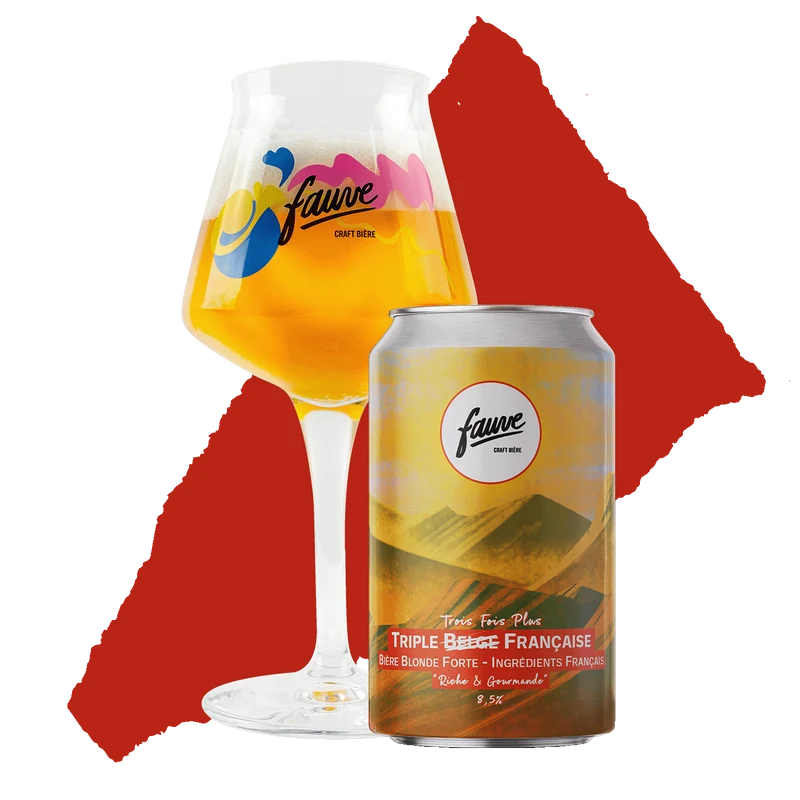 Trois Fois Plus - Triple Française - Bière Blonde Forte et Ingrédients Français - 33cL