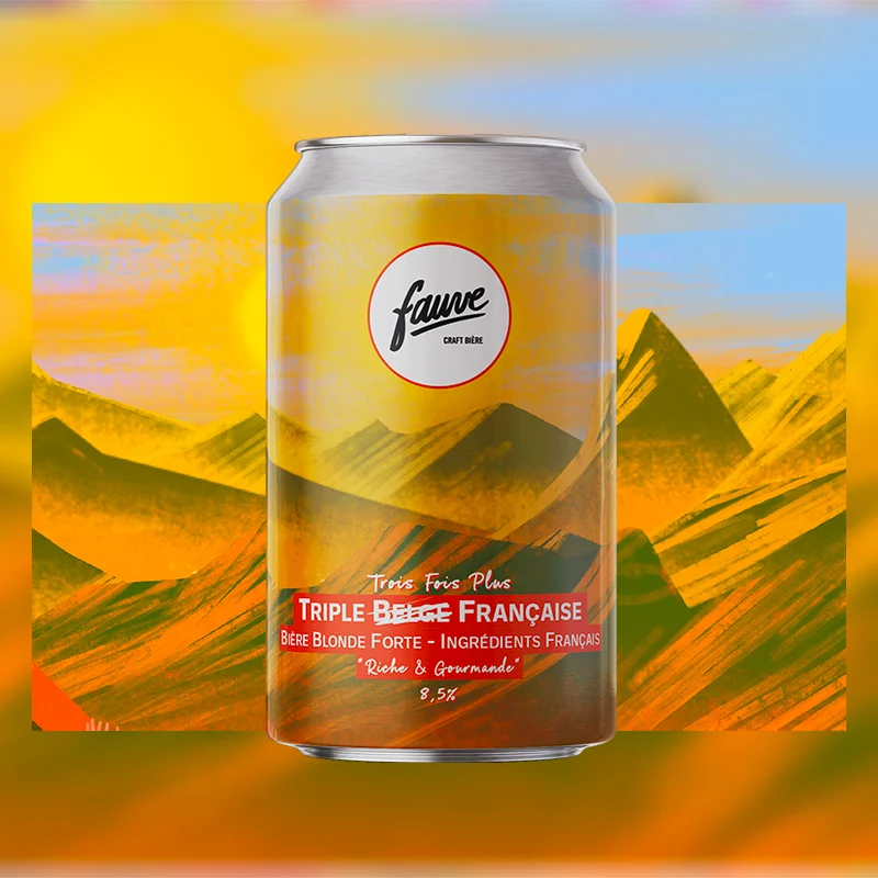 Trois Fois Plus - Triple Française - Bière Blonde Forte et Ingrédients Français - 33cL